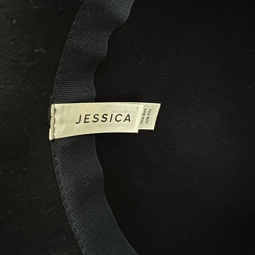 Jessica Navy Cloche Hat with Feather Detail - Picture 6 of 7
